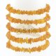 Raw cognac amber chips bracelet